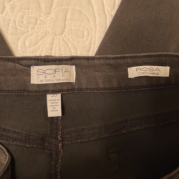 Sofia Vergara Rosa High Rise Curvy Ankle Studded Jeans Size 20 - Picture 8 of 11